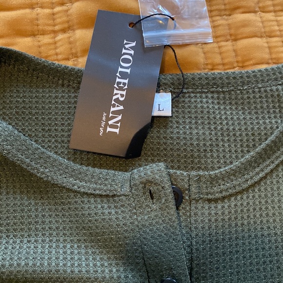 New with tags Molerani Waffle Knit Thermal Shirt Tunic Large - Picture 3 of 3